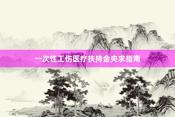 一次性工伤医疗扶持金央求指南